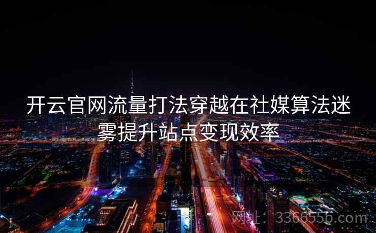 <strong>开云</strong>官网流量打法穿越在社媒算法迷雾提升站点变现效率