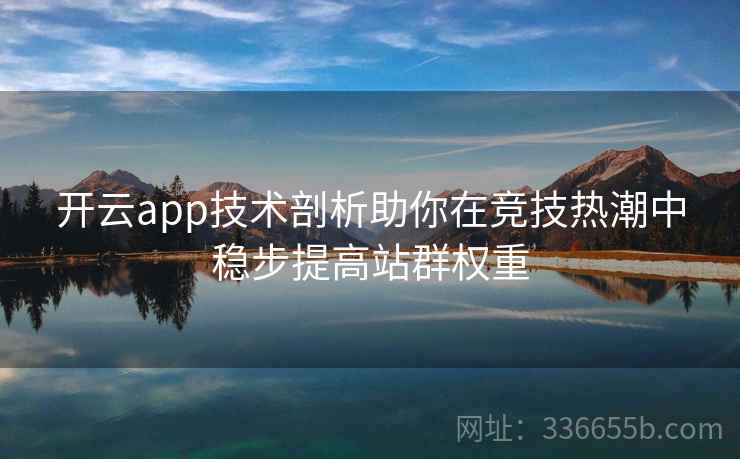 <strong>开云</strong>app技术剖析助你在竞技热潮中稳步提高站群权重