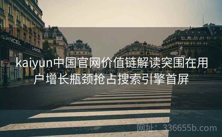 kaiyun中国官网价值链解读突围在用户增长瓶颈抢占搜索引擎首屏